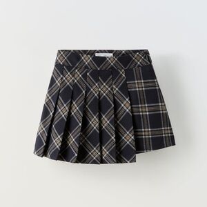 Zara Kids Plaid Pleated Skirt